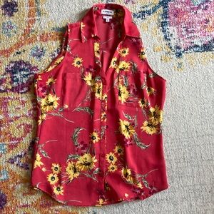 DONATED - Floral Sleeveless Portofino//Express Size M (Slim Fit)